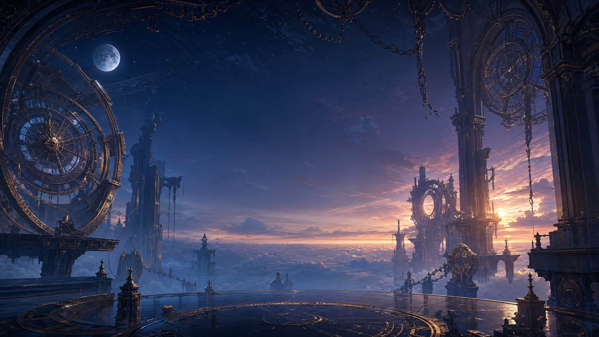 Original clockwork dusk illustration